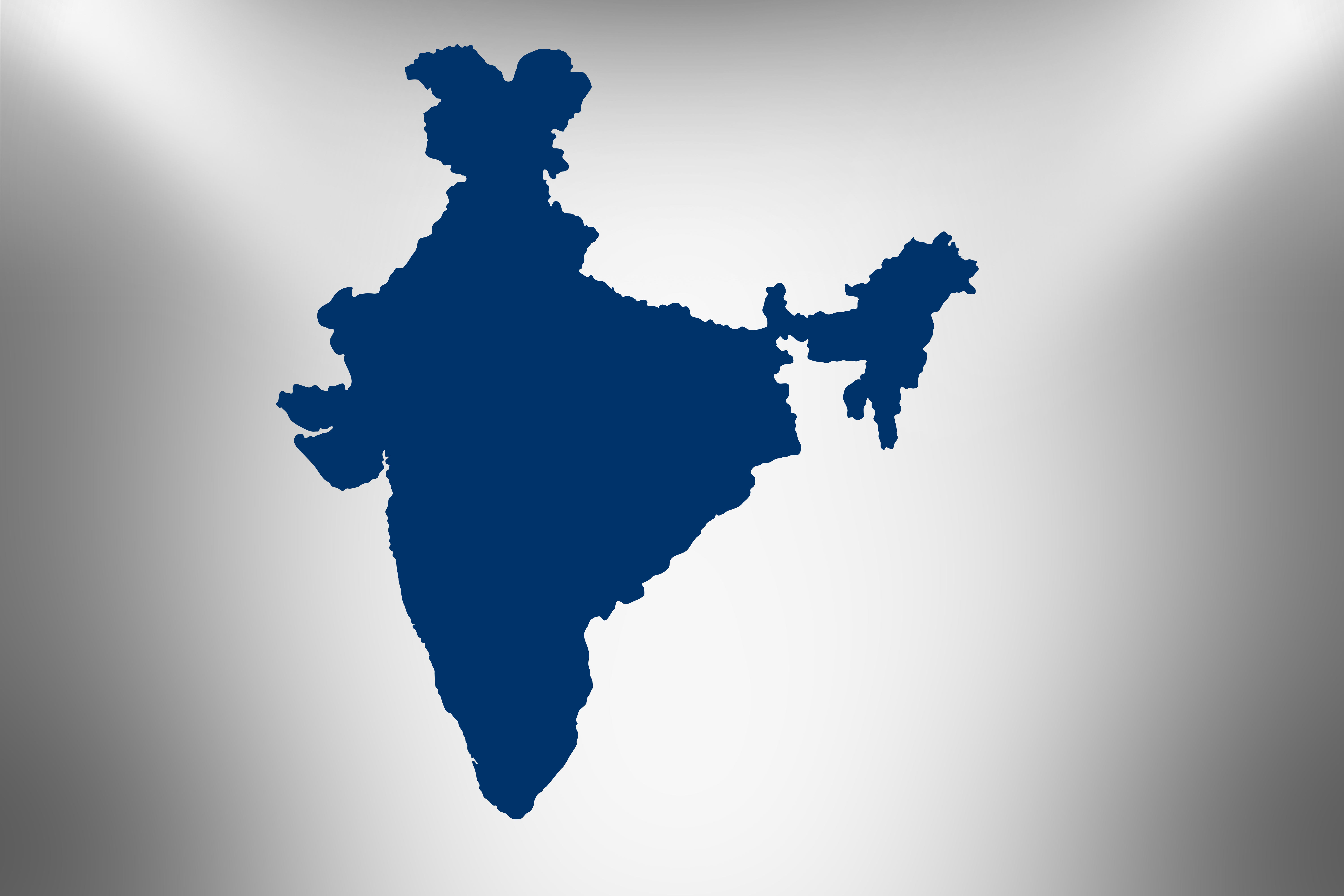 India Map with white background